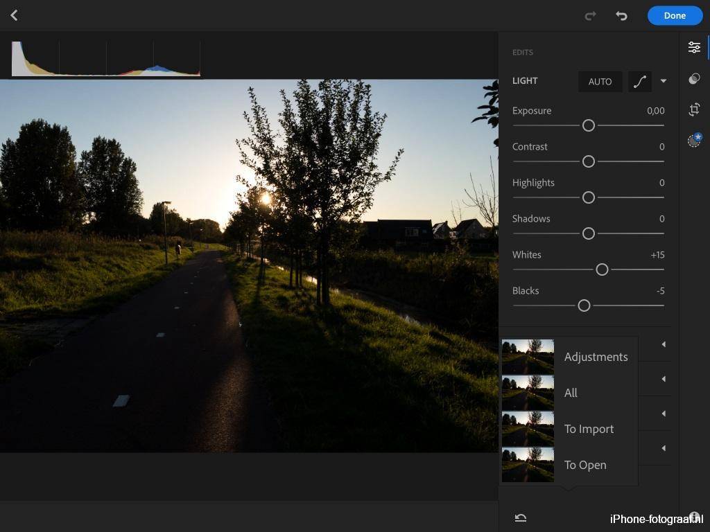 iPhone raw fotografie