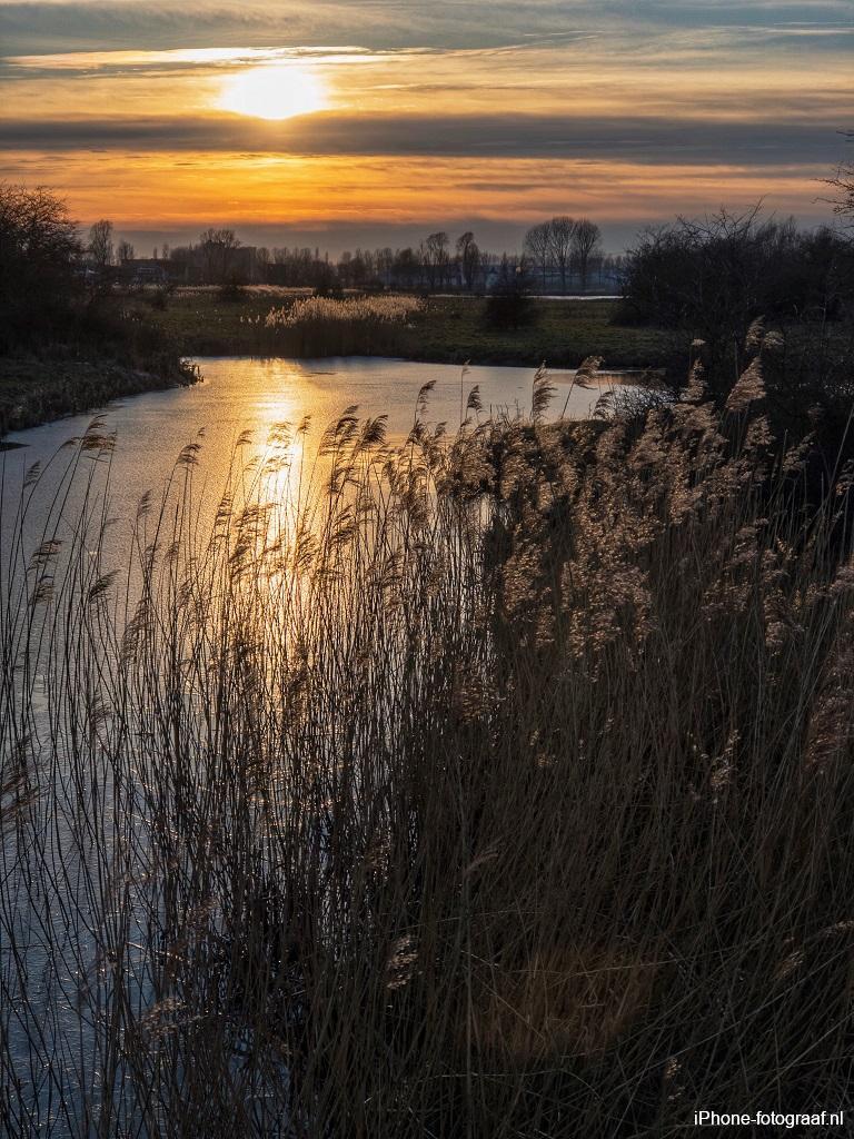 iPhone foto van een zonsondergang