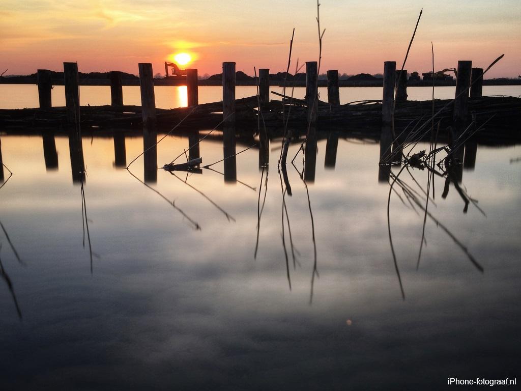iPhone foto van een zonsondergang