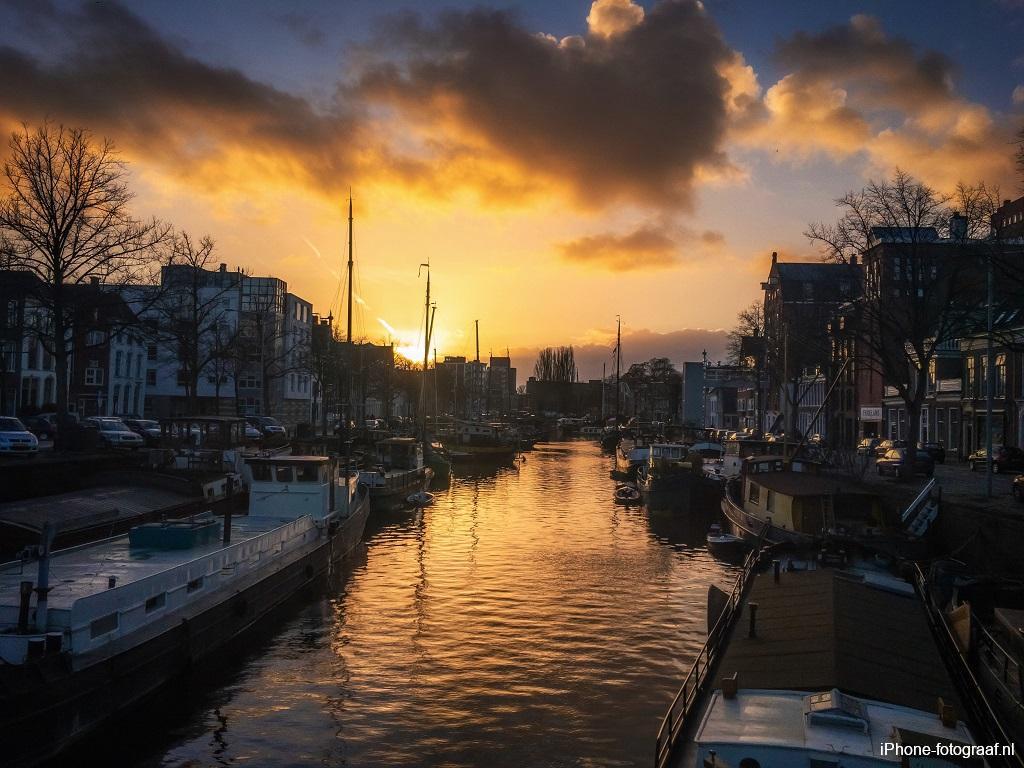 iPhone foto van een zonsondergang