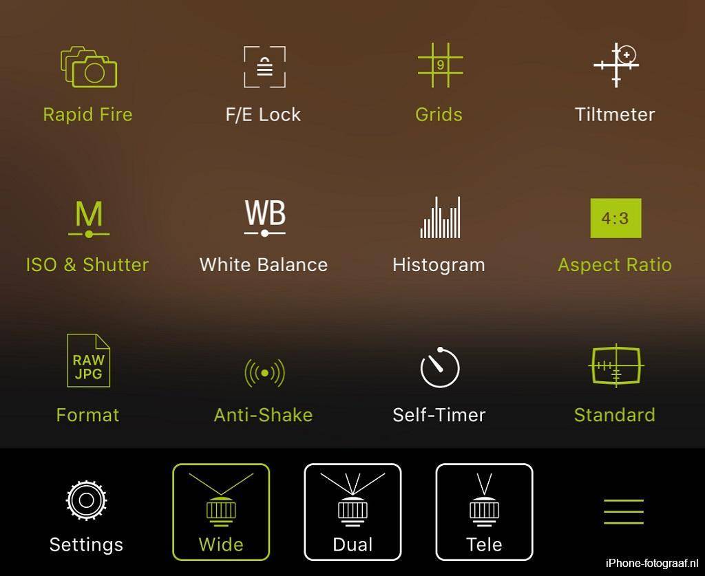 iPhone camera apps voor RAW fotografie