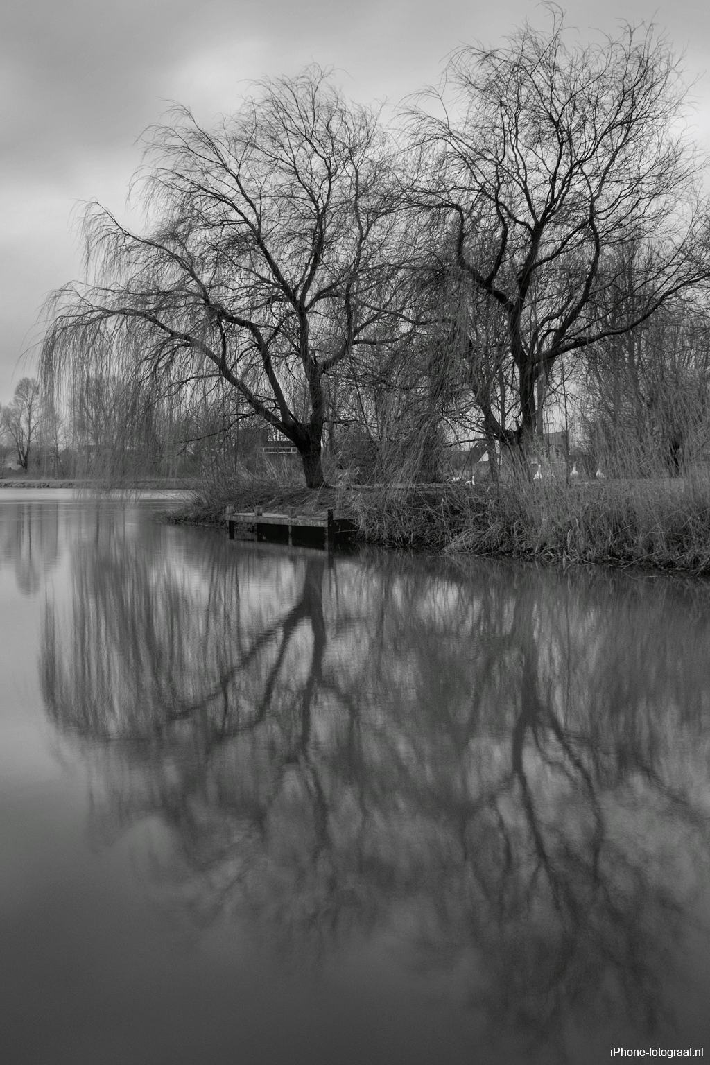 iPhone foto zwart-wit recreatiegebied Kardinge