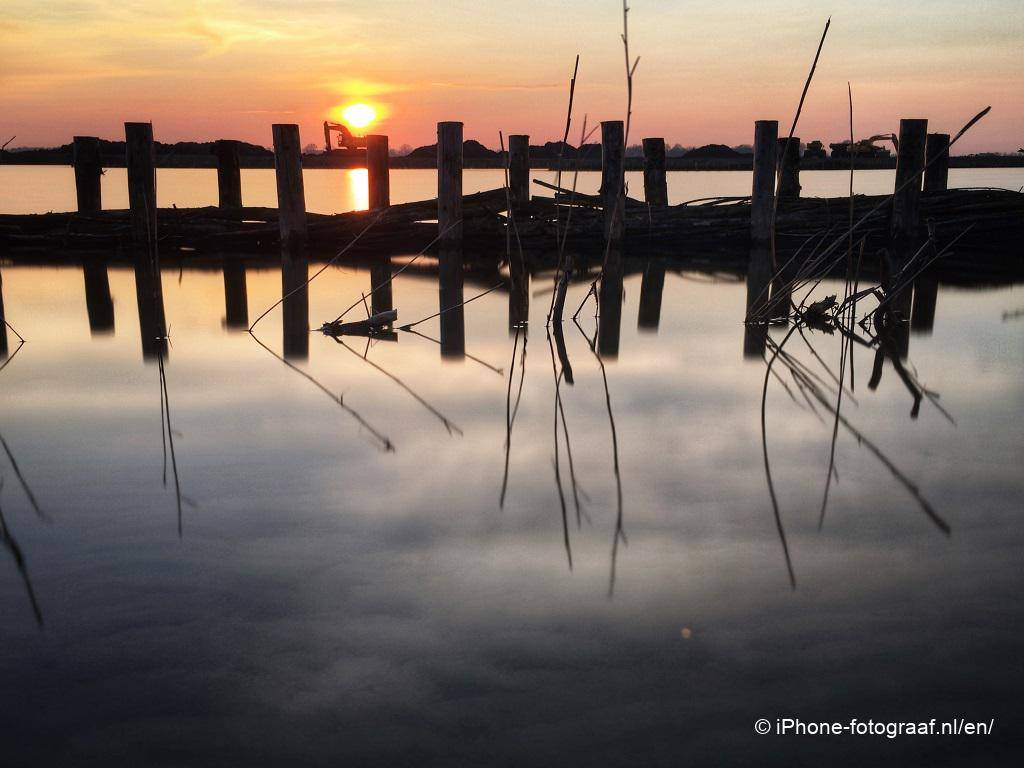 iPhone foto van een zonsondergang