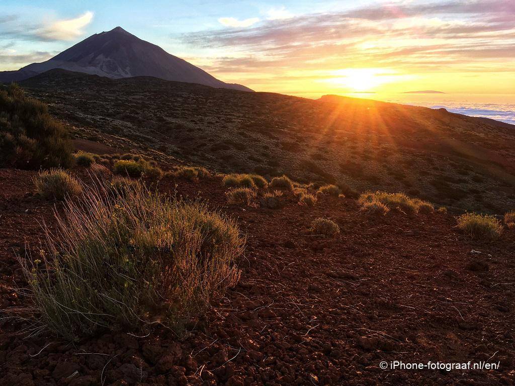 Sunset iPhone photo of Tenerife