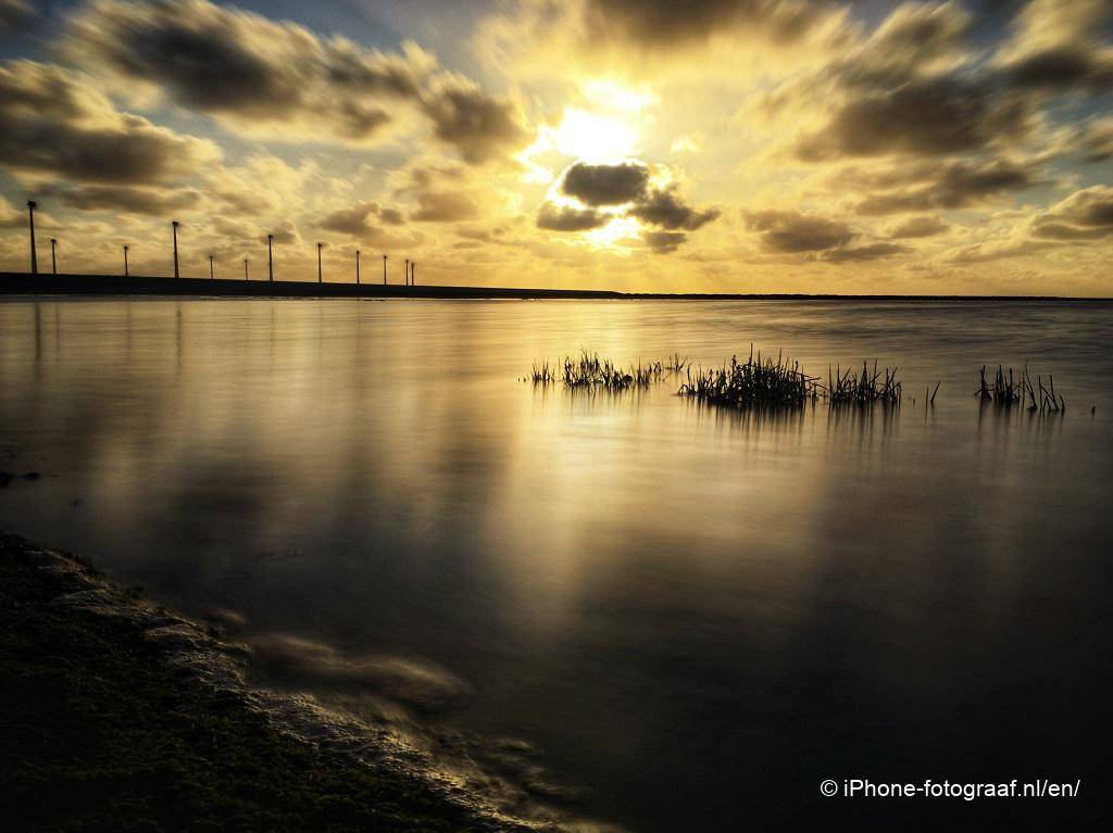 iPhone foto van een zonsondergang