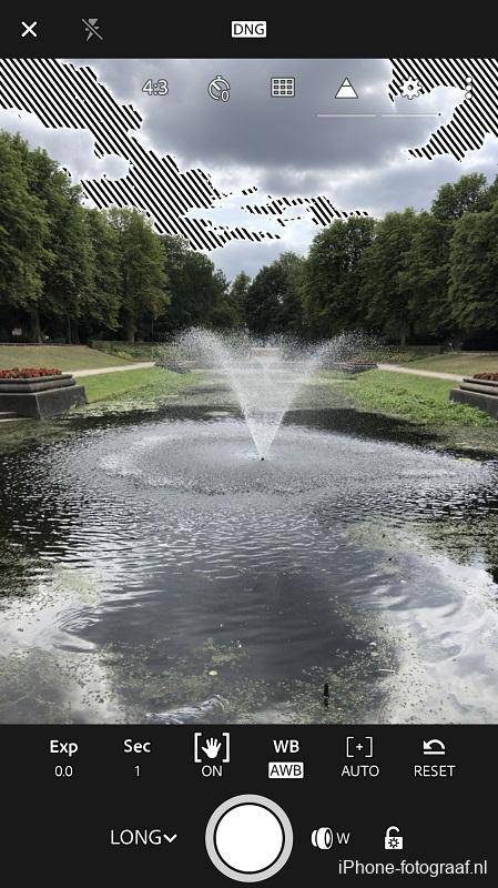 Fountain shot with an iPhone and a long exposure