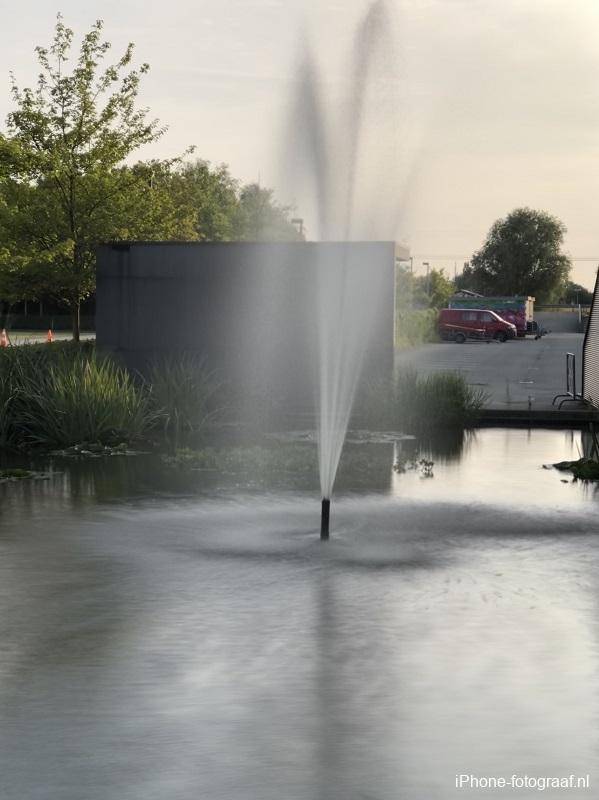 Fountain shot with an iPhone and a slow shutter speed