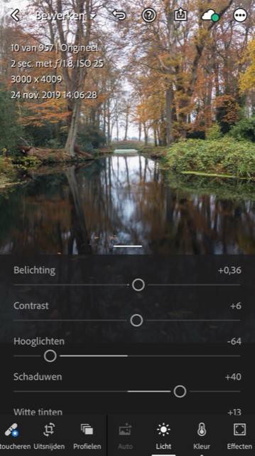 Lightroom CC Mobile voor je iPhone